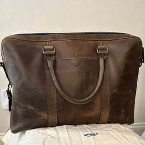 NWT Shinola Guardian Briefcase Brown Distressed $900 RETAIL
